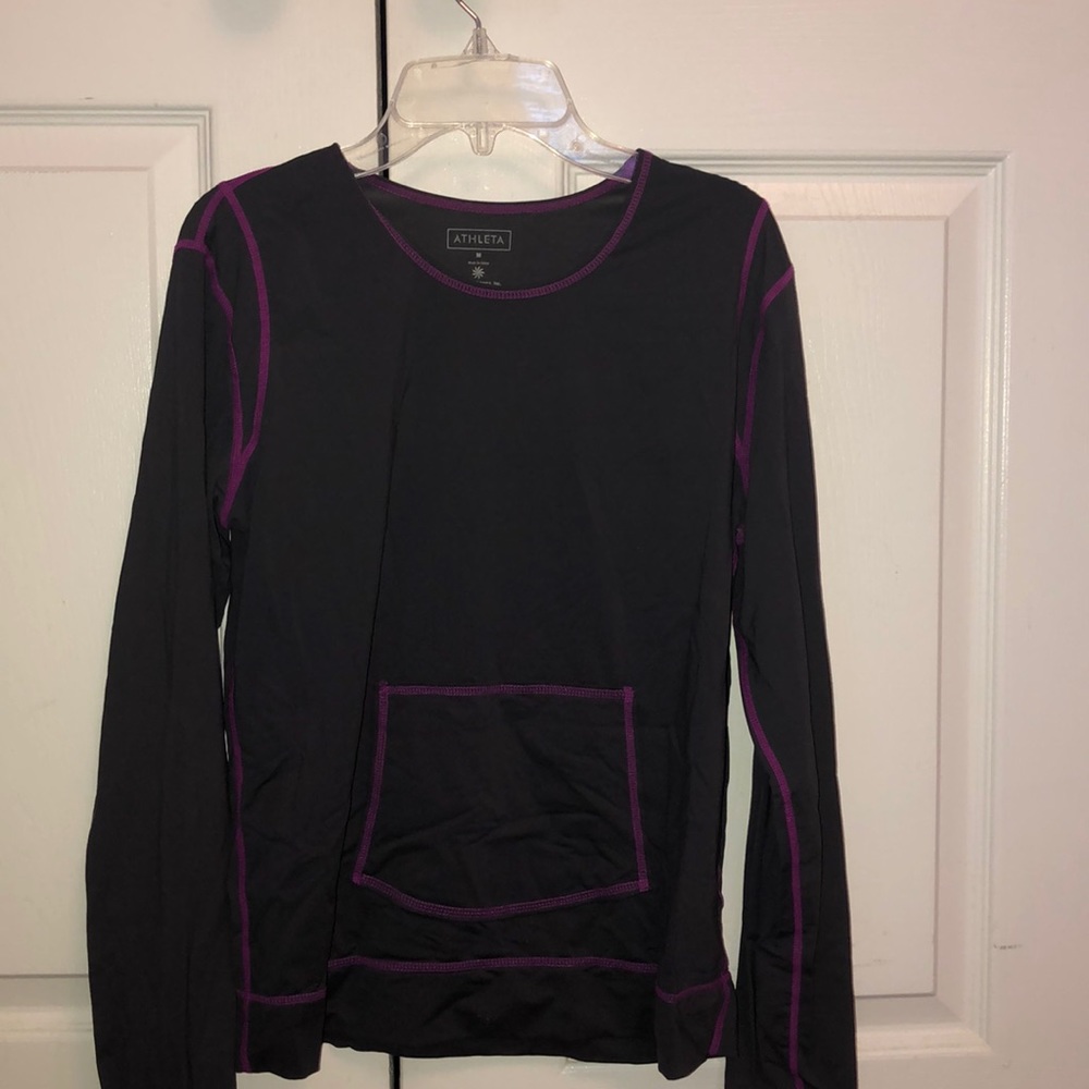 DARK GREY AND PURPLE ATHLETA LONG DRY FIT